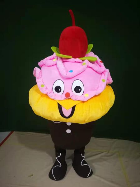 costumi anime del costume della mascotte della torta delle immagini reali di alta qualità che pubblicizzano la spedizione gratuita diretta della fabbrica di formato adulto della mascotte