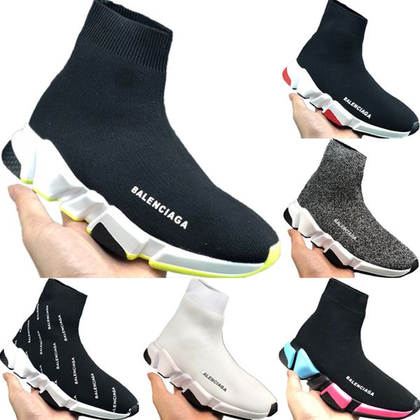 

2019 bb peed tretch knit breathable port ock boot bb peed buffer rubber high trainer neaker, Black