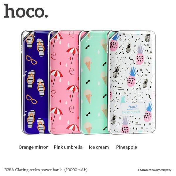 

hoco power bank 10000mah colorful floral printed quick charge power bank external battery charger power supply for cell phones