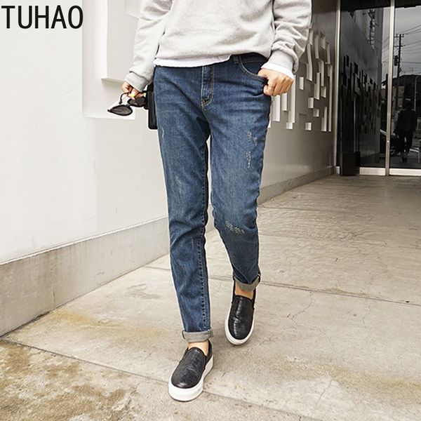 

tuhao women jeans plus size 7xl 6xl 5xl 4xl trousers 2020 spring extra large pants pants loose high waist wild harem wm94, Blue