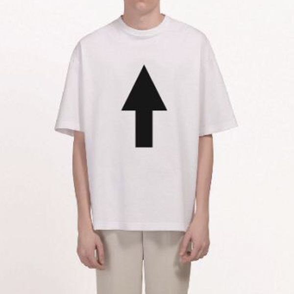 

20ss arrow указателю printed tee мода мужчины женщины solid t-shirt high street simple casual с коротким рукавом летний дышащие tee, White;black