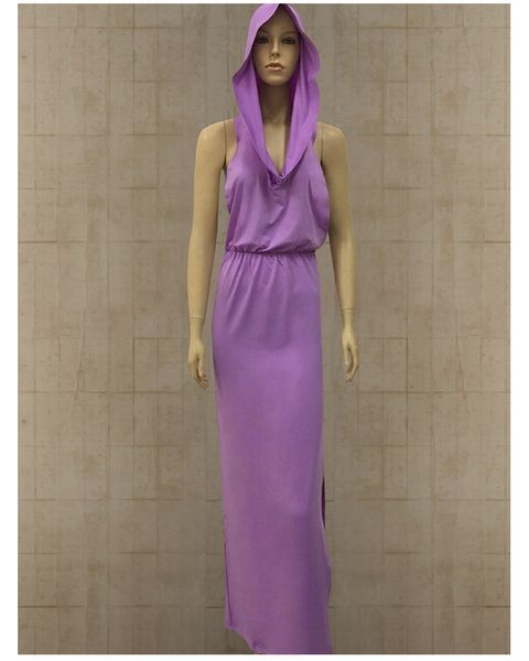 

designer halloween vampire dress leaky back slit sleeveless hat dress medieval black and purple color women's dresses 2019, Black;red