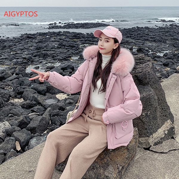 

aigyptos2019 winter new cotton coat long women's fashion down cotton suit korean women's jacket, Black