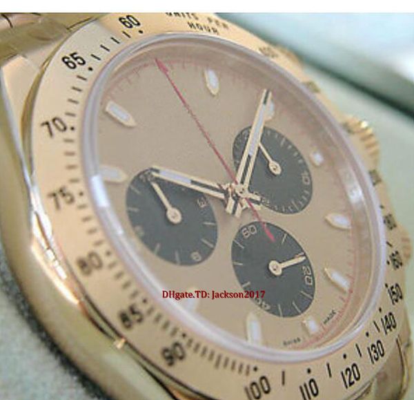 

christmas gift original box certificate men watches 116508 mens yellow gold champagne paul newman dial watch 40mm, Slivery;brown