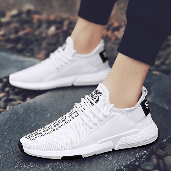 

mens shoes fitness workout male ruway gym teenagers white sneakers trainers tennis sport footwears human race, Black