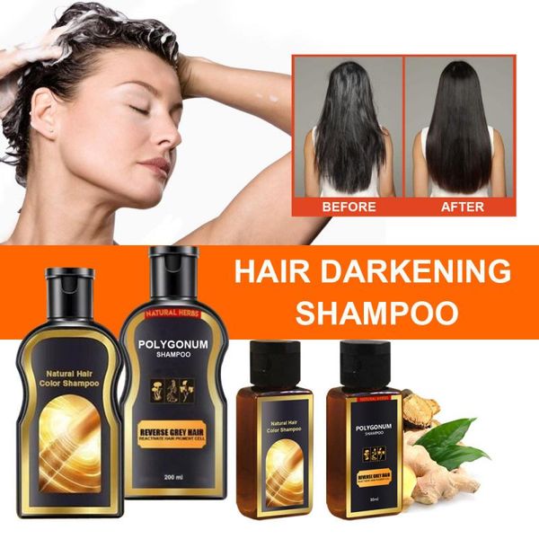

new polygonum reverse hair color shampoo promote hair growth anti-dandruff moisturize and repair damaged hair shampoo tslm2