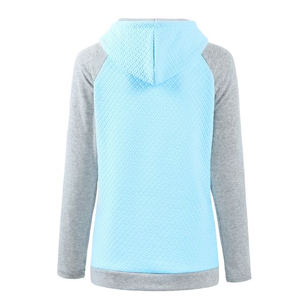 

hoodie женин color block drawstring  капоном пима пеаи оловки длинне Ѭђкава Ѭегла, Black