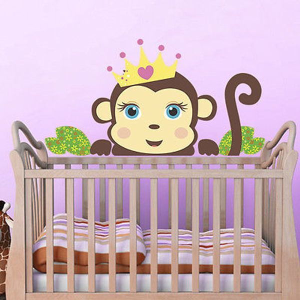 

1pcs съемный винил мультфильм обезьяна семьи искусство стикер стены home decor новый diy
