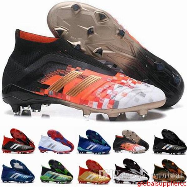 

new predator 18 fg pp paul pogba soccer cleats slip-on chaussures de football boots mens predator 18 high soccer shoes 39-45