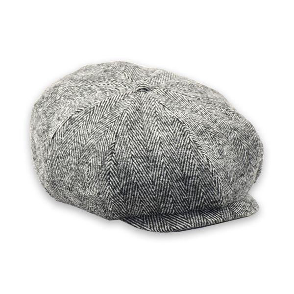 

2019 winter woolen octagonal dad peaked cap big head man newsboy hat men plus size felt beret caps 54-56cm 58-61cm, Blue;gray