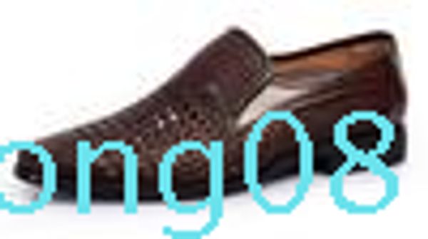 

new style groom hollow out breathability hole hole shoes weaving cool men's leather shoe z08, Black