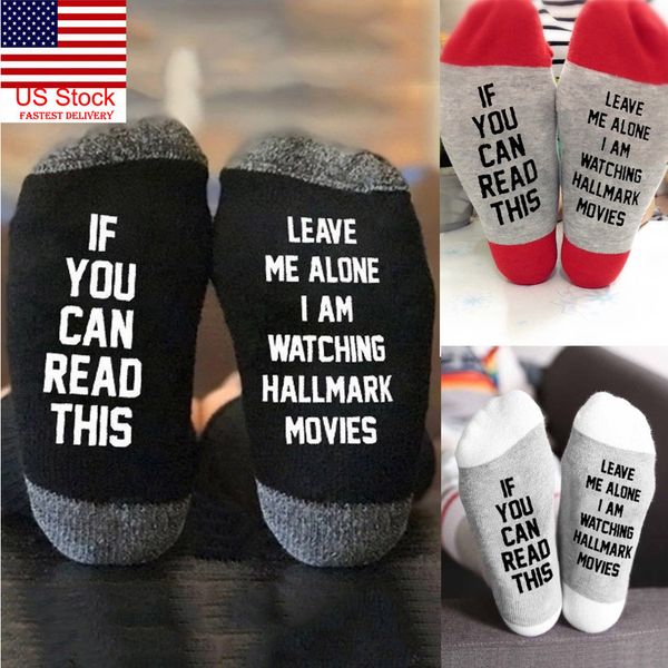 

funny leave me alone i am watching movies sock hallmark movies socks valentine personality cotton socks