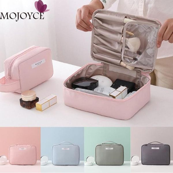 

candy color cosmetic storage bags women travel handbag zipper wash clutch storage organizer bag school supply escolar papelaria