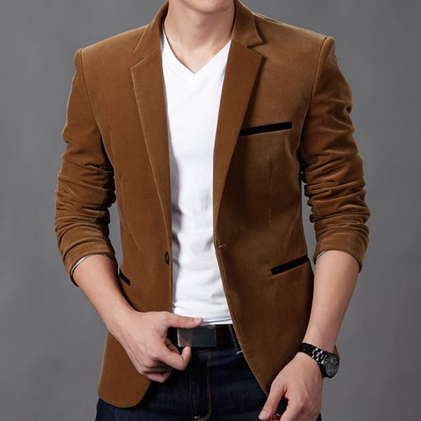 

one piece velvet mens notch lapel blazer british's style casual slim fit suit jacket male blazers men coat jacket, White;black