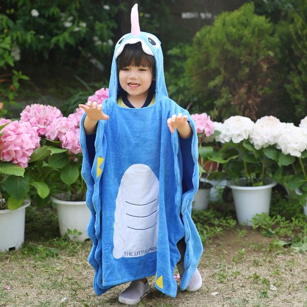 

children animal swim towels 3d hooded kids cotton beach blanket quick dry towel travel sport swimming beach bath swimming towel