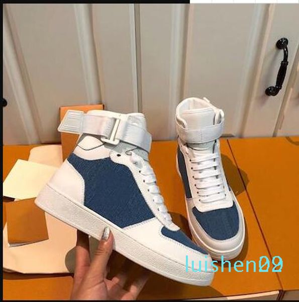 

2019 arrival rivoli sneaker boot rainbow trainer for mens and womens calfskin high sneakers flower motifs vintage trainers l29, Black