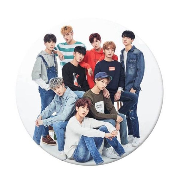 

15pc stray kids kpop fashion bts bangtan boys badge brooch round chest pin birthday gift love yourself brooch jewelry 58mm, Gray