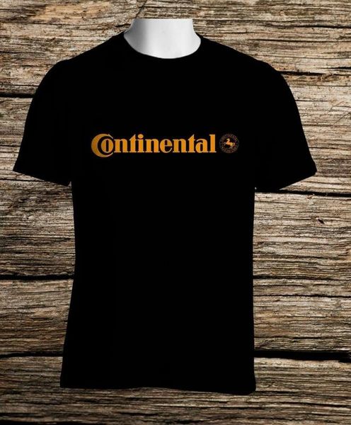

continental tires tyres logo black t-shirt, White;black