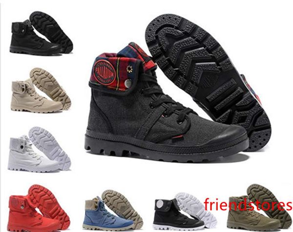 

designer shoes palladium pallabrouse men high-army military ankle boots canvas sneakers casual shoes man anti-slip sport shoes