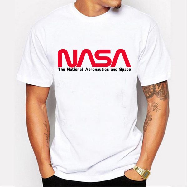 

nasa element design fun brand cotton short sleeve street beach men's casual t-shirt fun personality men's short sleeve shirt, White;black