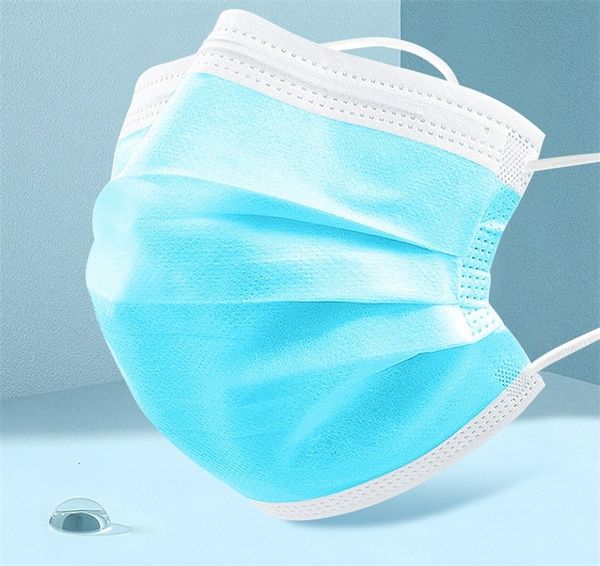 

facewholesale 3 ply ear loop dustproof face masks non woven l dhl ship mask filter mascherine in stock owlg