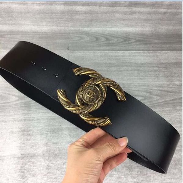 

2019 new 7 cm. size95 --115cm products hit the original belt with big buckle belt designer belt male female new crim, Black;brown