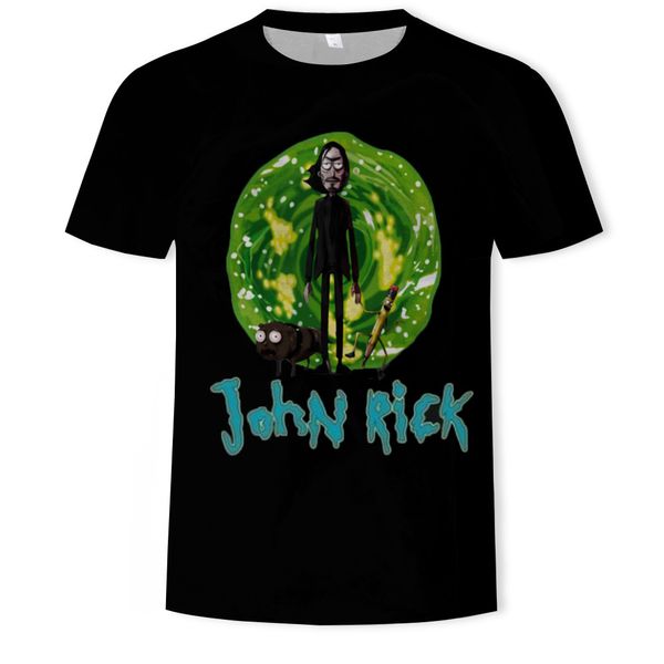 

mens designer cartoon animation 3d digital printing round neck casual short sleeve t-shirt, White;black