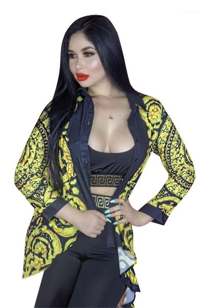 

однобортный женский кардиган рубашки повседневные панельные с длинным рукавом женская одежда цветочный принт женские дизайнерские рубашки мо, White