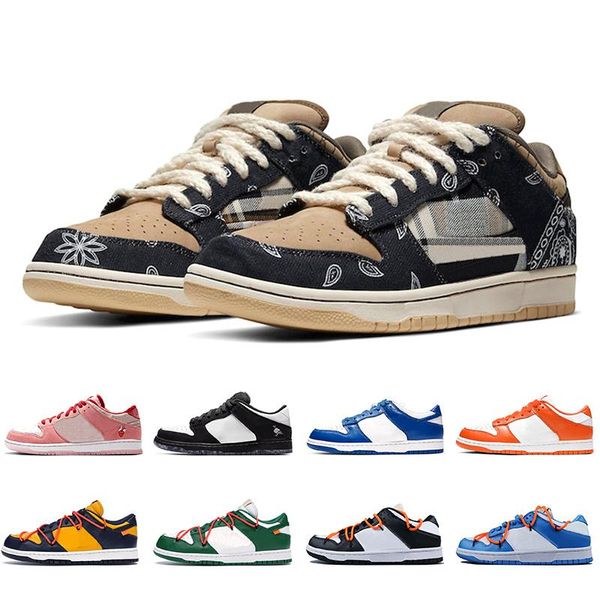 

2020 new arrival sb dunk mens womens casual shoes travis scotts sb dunks low white black sports sneakers trainers size 36-45
