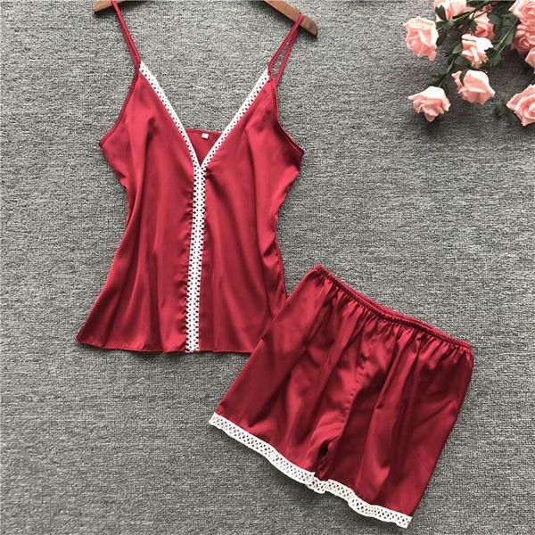 

pijama mujer sleepwear satin lace nightwear pajamas womens lingerie underwear set pijamas para as mulheres pajamas, Blue;gray