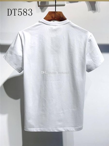 

ss20 new arrival d2 clothing men's t-shirts print street dress tees short sleeve -3xl dt583, White