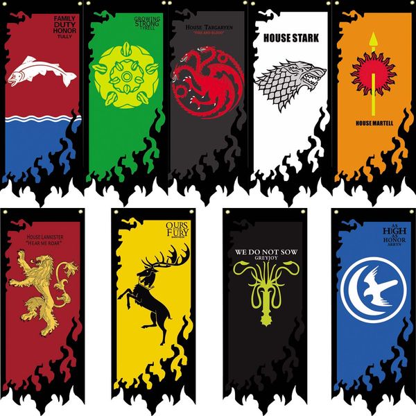 

goodflag game of thrones flags banner 2x5 ft 60*150cm polyster outdoor flag