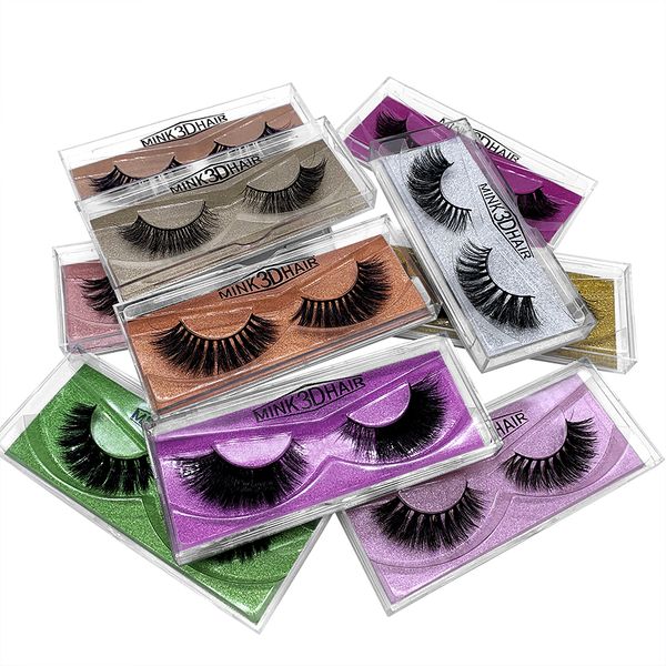 

1pair/lot new arrival 3d mink lashes thick real mink hair false eyelashes natural for beauty makeup extension fake eyelashes false lashes