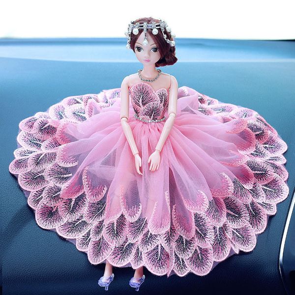 

2018 direct selling ms peacock princess dress doll gauze of pure handmade fashion furnishing articles in car inner decoration