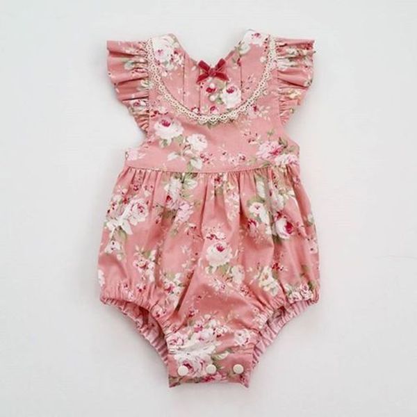 

0-24м новорожденный дети девушка bodysuit элегантный ruffles цветочные кружева bodysuit цветок лето симпатичные принцесса женский пляжный ко, Blue