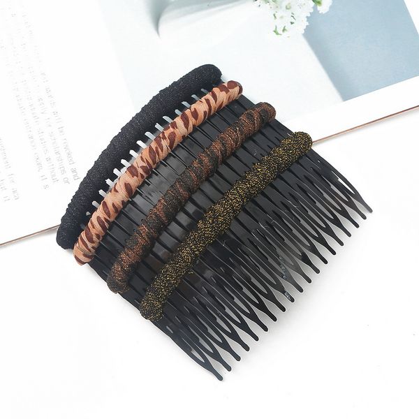 

cloth winding plastic disk hair bangs comb hairpin hairclips women hair pin sticks accessories styling tools headwear headdress, Slivery;white