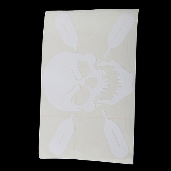 

skull decal sticker for truck door kayak canoe cars windows guitars white