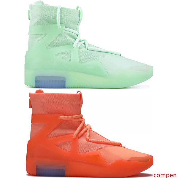 

with box new arrivals 2019 mens basketball shoes sneakers fear of god orange pulse frosted spruce for men brand designer us7-13