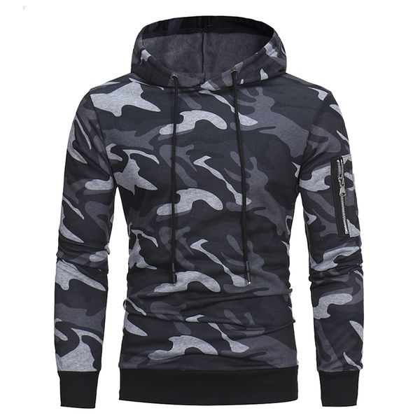

plus size 3xl men camouflage hoodies autumn male hooded sweatshirt side zipper men fitness sweatshirts mountaineering coat, Blue;black
