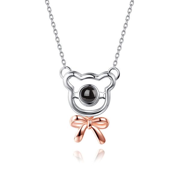 

925 silver романтическое розовое золото белый покрыло choker ожерелья для любви я люблю тебя в 100 языки micro-спелеология sp407 проекционно