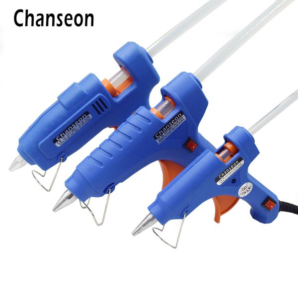 

chanseon 20w 40w 60-100w eu melt glue gun diy thermo electric silicone adhesive gun heat temperature tool glue stick