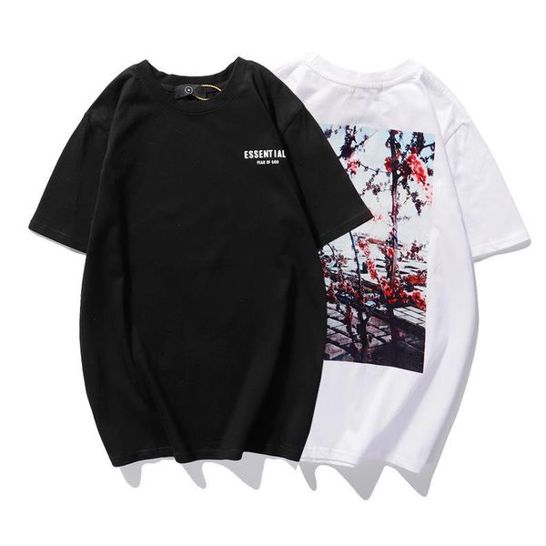 

designer mens t shirt brand womens tshirts fog fashion summer men t shirt essential street hip hop fear of god man tees leisure couple tee, White