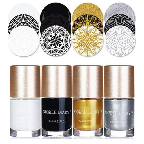 

nicole diary 9ml nail polishes set chameleon metallic holographic shimmer glitter manicure tips nail art lacquer varnish polish