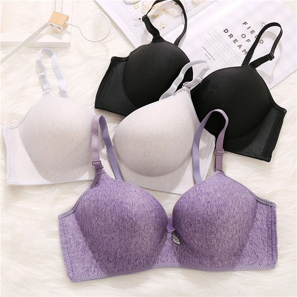 

new fashion bra for women cotton bra breathable and super soft push up brassiere wire intimates bralette in everyday life, Red;black