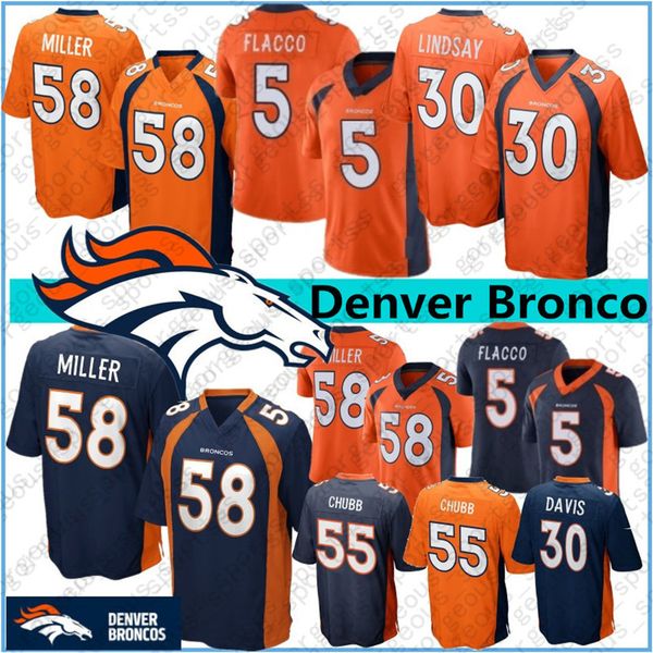 

Денвер Джерси Bronco 30 Phillip Линдсей 4 Case Keenum 58 Von Miller 5 Джо Flacco 55 Брэдли Chubb Джон Дэвис Elway Sutton Ной Фант Замок Топ