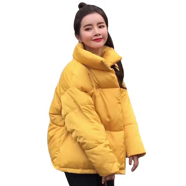 

korean winter jacket with high collar and buttons for women in 2019, Black