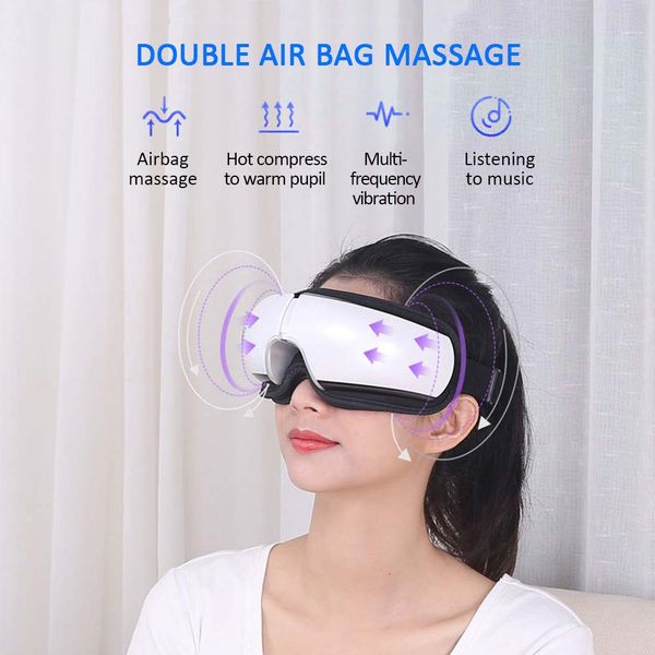 

electric vibration bluetooth eye massager smart eye care device air pressure massage goggles compress heatingtherapy glasses