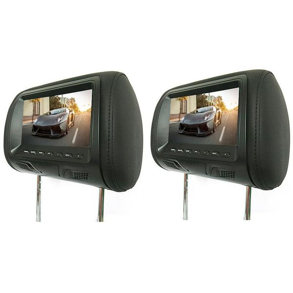 

2pcs 7 inch rear-mounted car headrest universal hd digital screen image lcd display pair headrest tv display hot