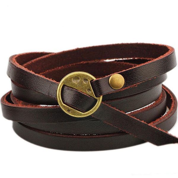 Großhandel – Mehrschichtiges Stammes-Damen-/Männer-Surfer-Mehrschicht-Leder-Verpackungs-Manschettenarmband, Wunsch-Freundschafts-Vintage-Armbänder, Armreifen, Herren-Schmuck