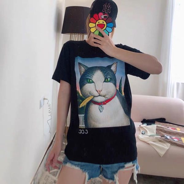 

20ss made in italy t shirt for men women tee cat logo printed short-sleeved designer summer t-shirt luxury pullover clothing s-2xl zwn20485